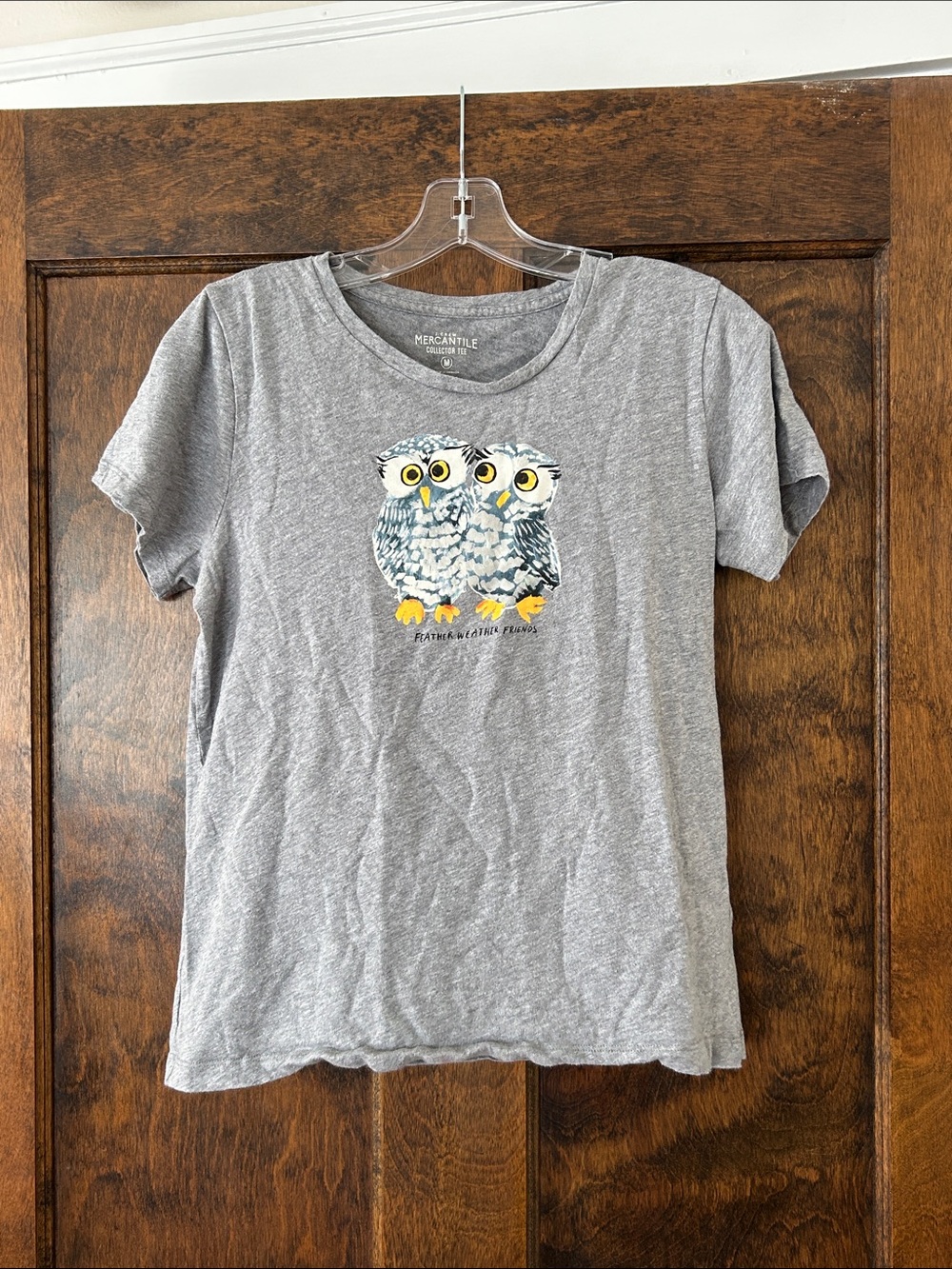 J. Crew Gray Mercantile Owl Collector Tee